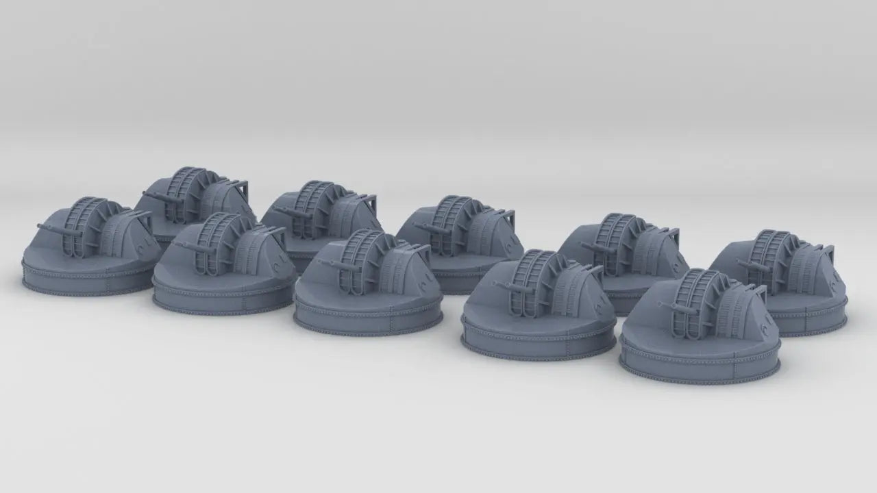 1/600 IJN 127mm Turret Aircraft Carriers Set (10pcs) Resin3Dinteractive