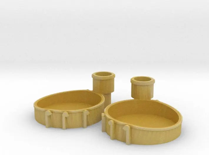 1/600 Richelieu aft 40mm tub 1 set 2pcs - distefan 3d print