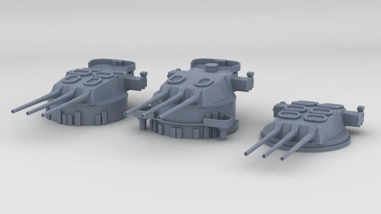 1/600 Roma 381mm/50 Triple Turret Set (3pcs) Resin3Dinteractive