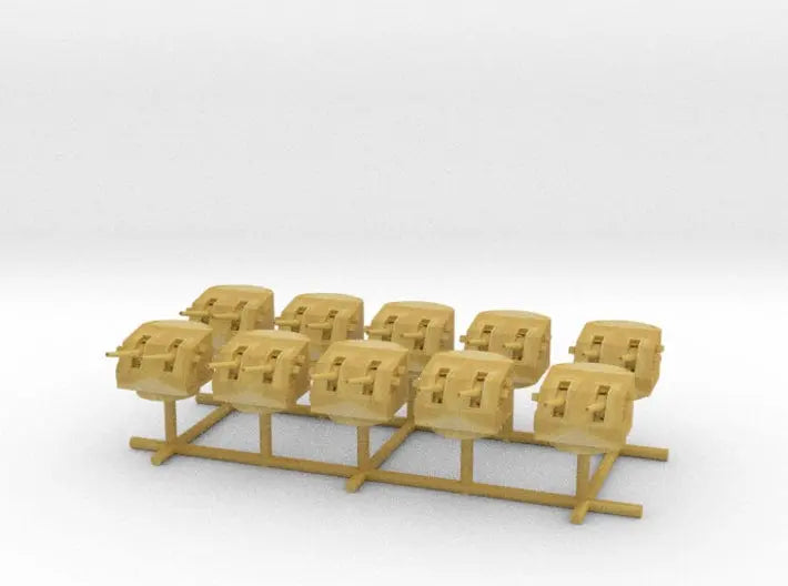 1/600 USN 5"/38 cal. Mk.12 twin mounts set 10pcs - distefan 3d print