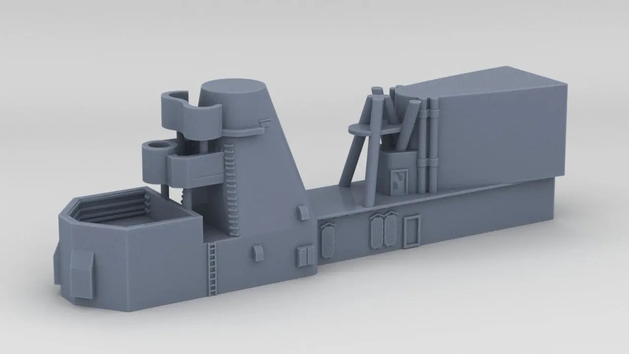 1/600 USS South Dakota (BB-57) Aft Deck 3 - distefan 3d print