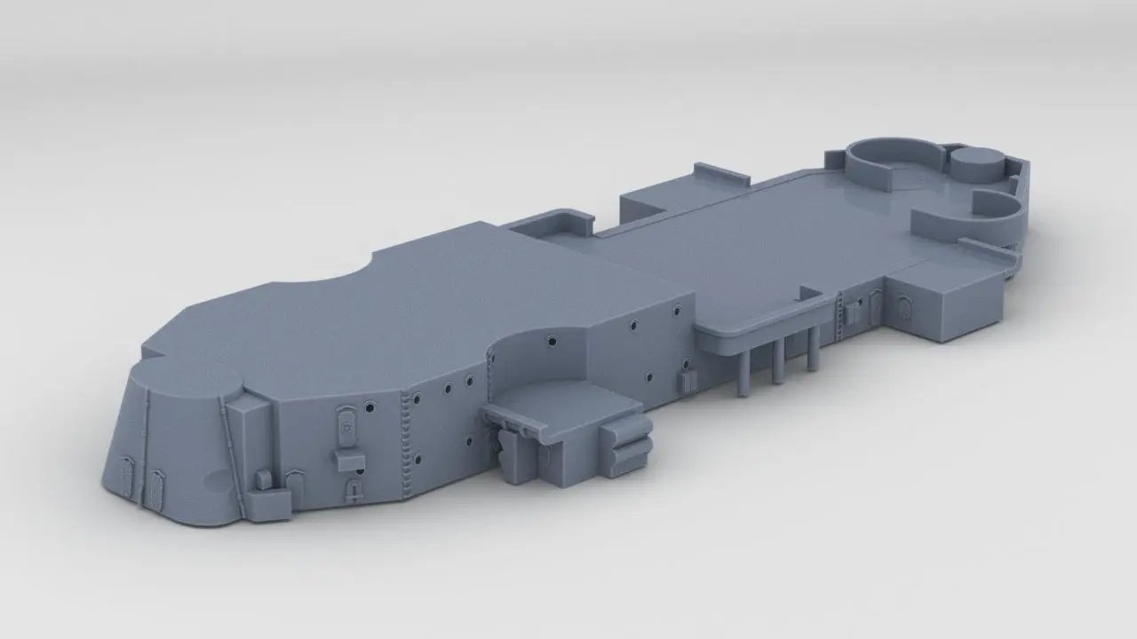 1/600 USS South Dakota (BB-57) Deck 2-3 - distefan 3d print