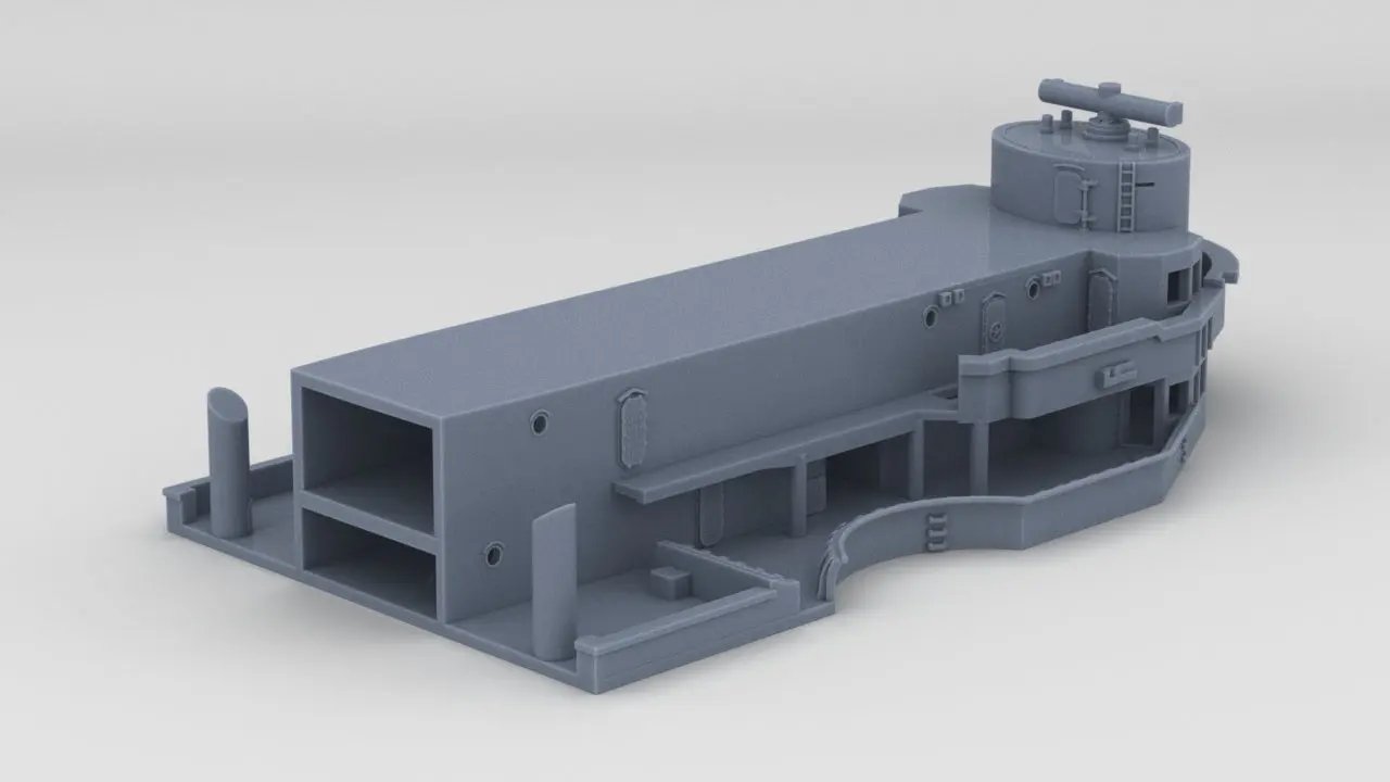 1/600 USS South Dakota (BB-57) Forward Deck 4-5 - distefan 3d print