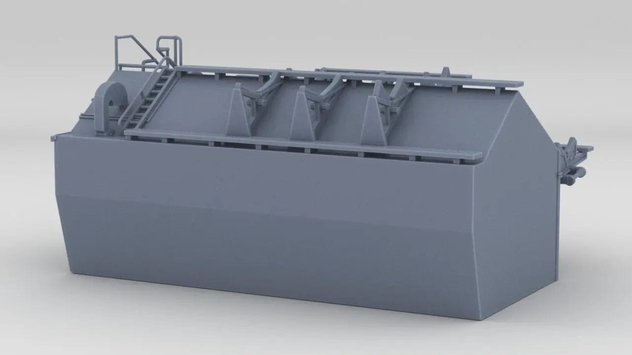 1/600 DKM Bismarck Hangar Starboard - distefan 3d print