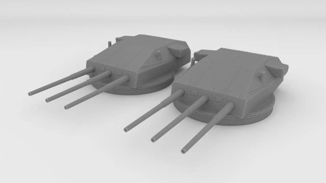 1/600 DKM Graf Spee 28cm/52 (11in) SK C/28 Gun Set - distefan 3d print