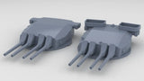 1/600 French Navy Quad 380mm/45 (14.96") Turrets Set