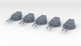 1/600 HMS Dreadnought 12 inch /45 Turrets Set (5pcs)