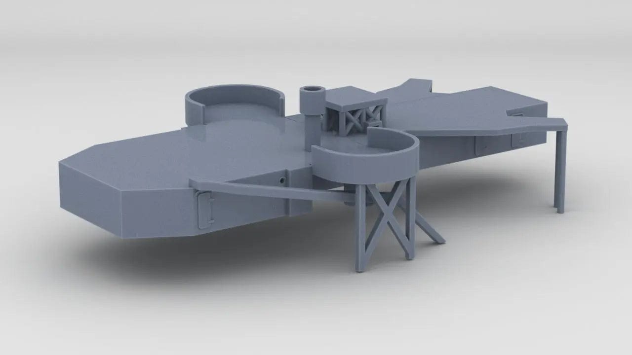 1/600 HMS Exeter Aft Deck 2 - distefan 3d print