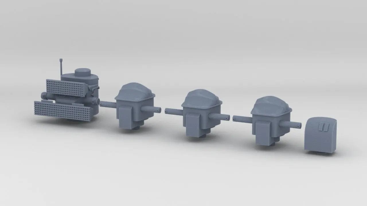 1/600 HMS Exeter Rangefinder Set (5pcs) - distefan 3d print