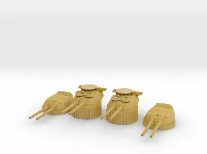 1/600 HMS Ramillies twin 15-inch (381 mm) turret set