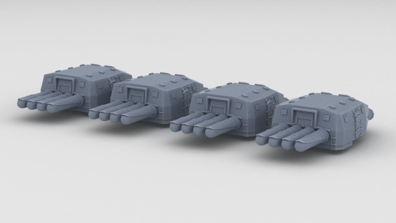 1/600 IJN 610 mm (24in) Type 93 Torpedo Tubes Set (4pcs) - distefan 3d print