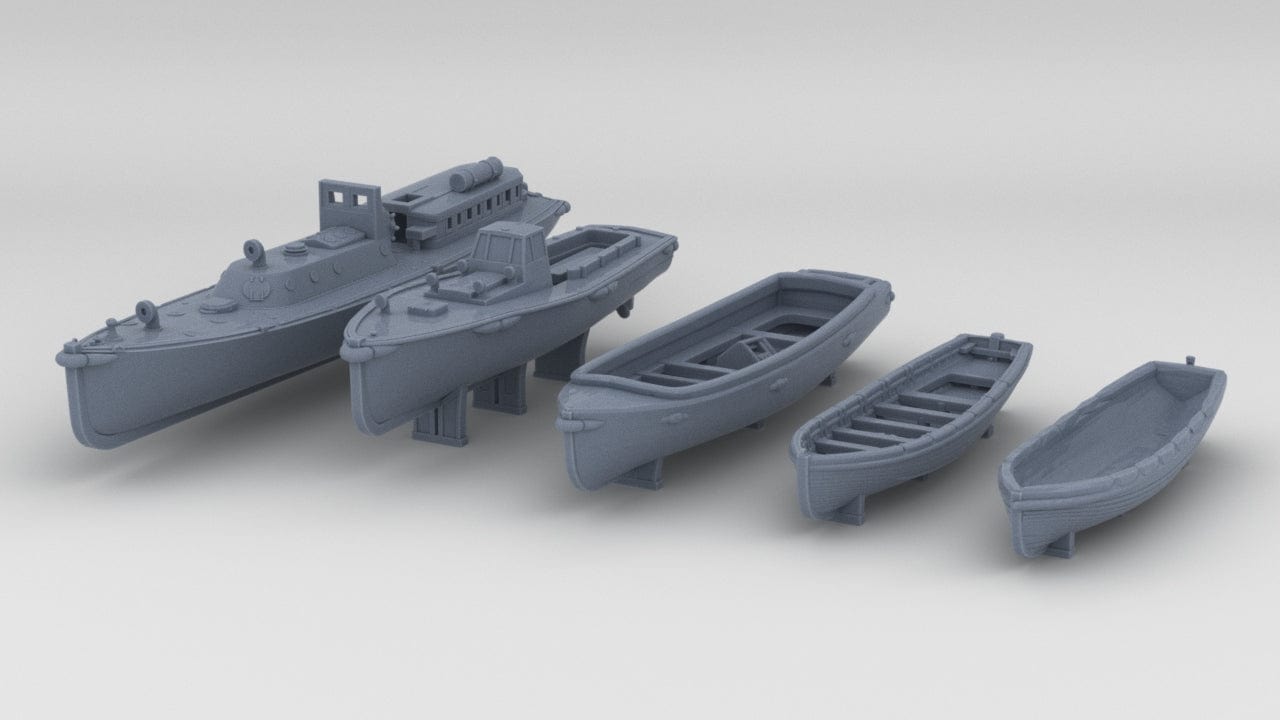 1/600 IJN Boat Set (5pcs) - distefan 3d print