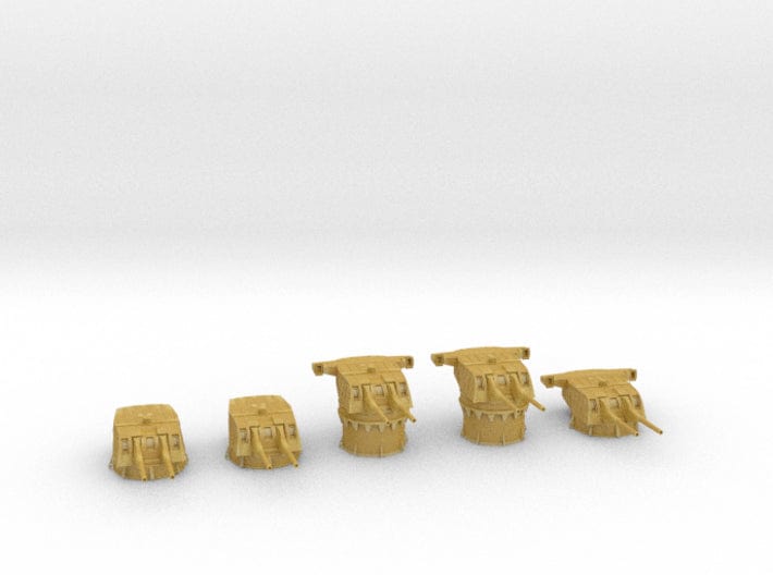 1/600 IJN type 50 year 3 turrets (8-inch) 1942 set - distefan 3d print