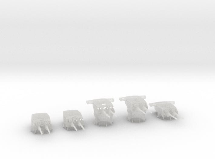 1/600 IJN type 50 year 3 turrets (8-inch) 1942 set - distefan 3d print