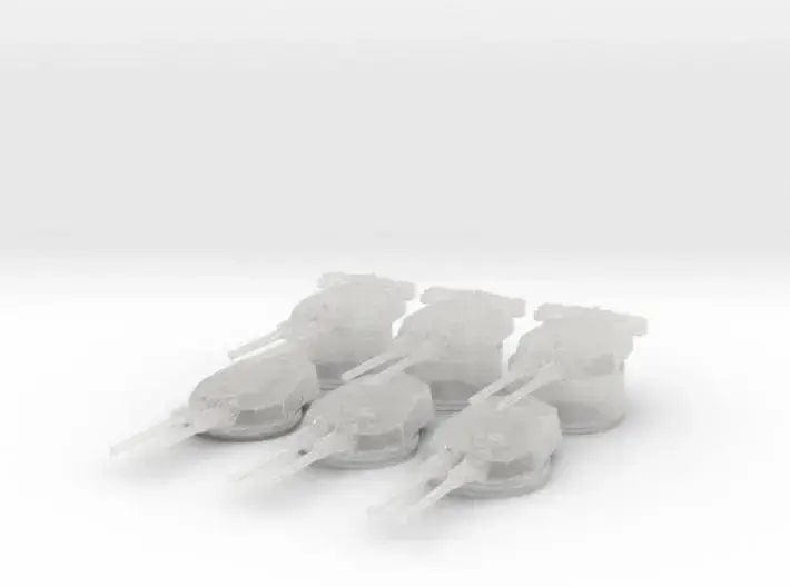 1/600 IJN Vickers 14 inch/45 naval turret set 6pcs - distefan 3d print