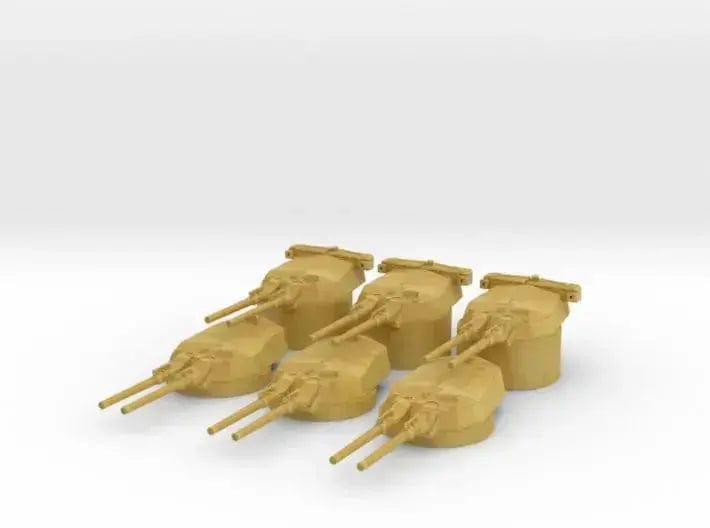 1/600 IJN Vickers 14 inch/45 naval turret set 6pcs - distefan 3d print