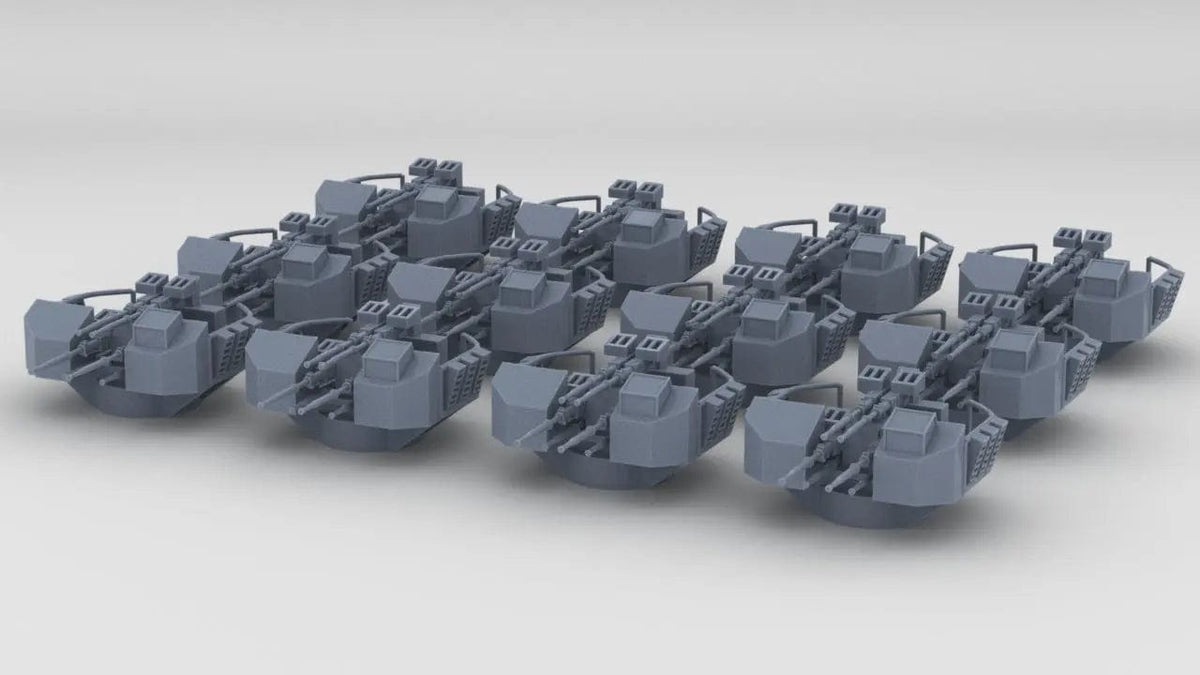 1/600 RN Sextuple 40mm Bofors Gun Set (12pcs) - distefan 3d print