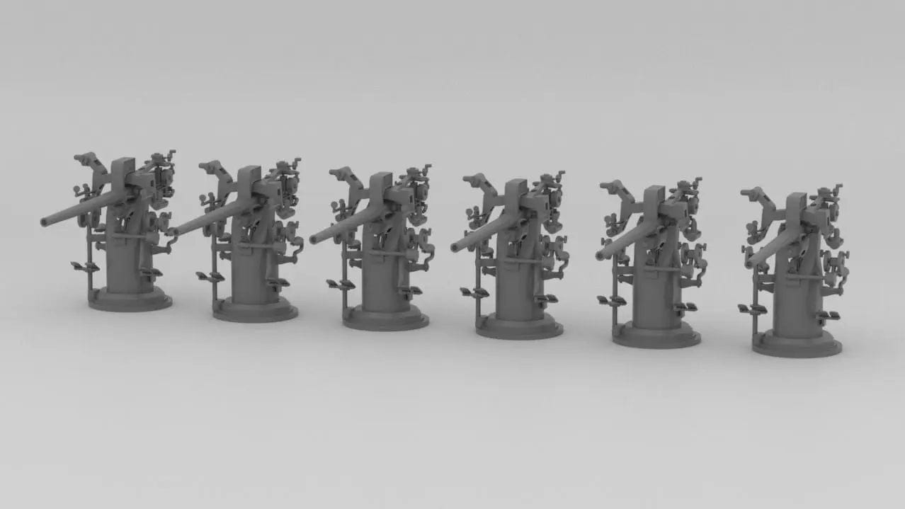 1/600 USN 3 inch 50 [7.62 Cm] Deck Gun Set 6pcs - distefan 3d print