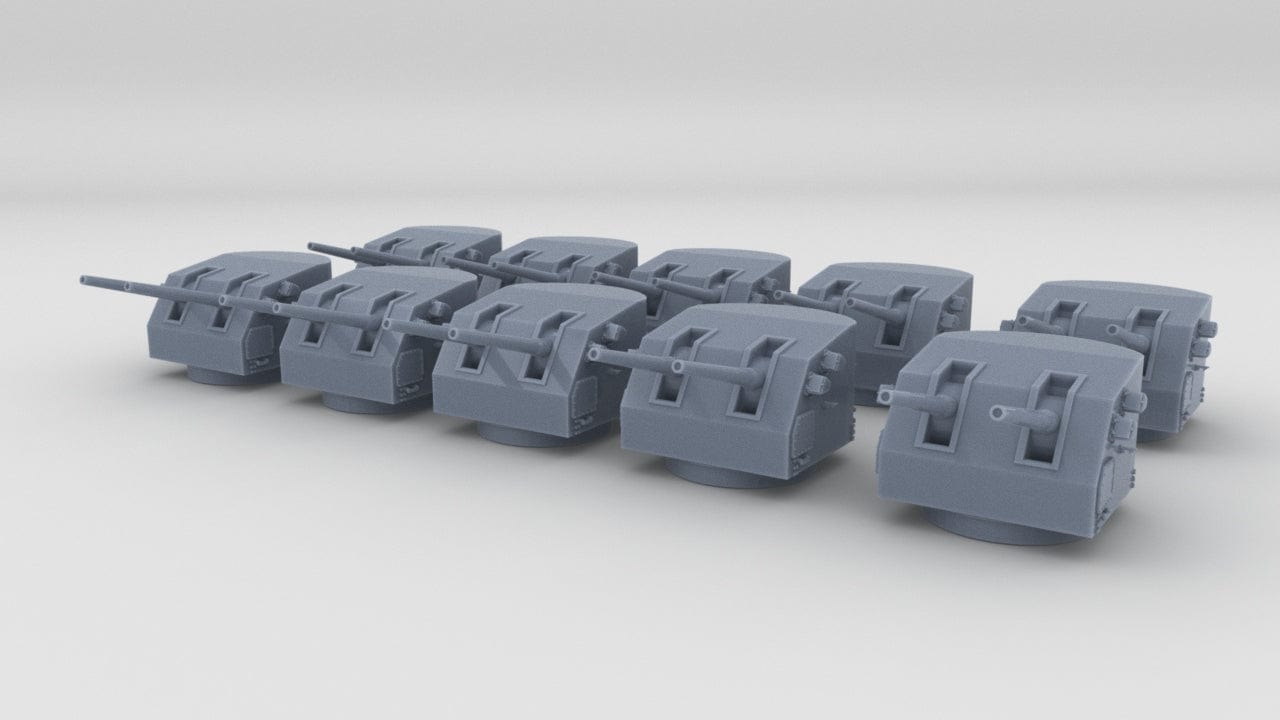 1/600 USN 5"/38 cal. Mk.12 twin Mount Set (10pcs) - distefan 3d 