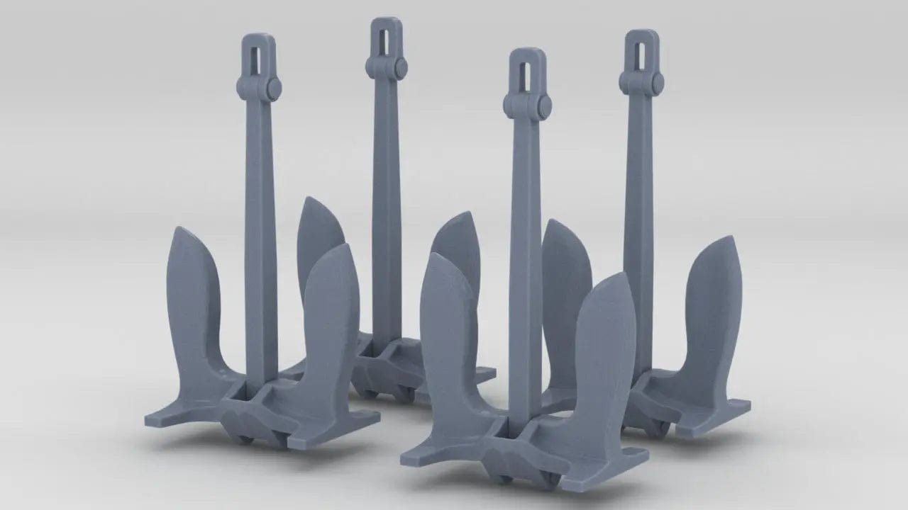 1/600 USN Anchor (30.000 lbs.) Set (4pcs) - distefan 3d print
