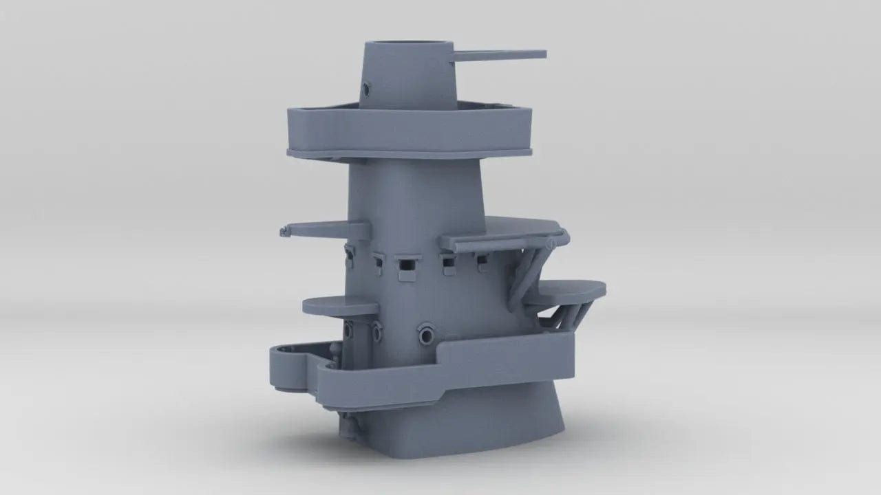 1/600 USS BB59 Tower Above Mk51 Platform - distefan 3d print