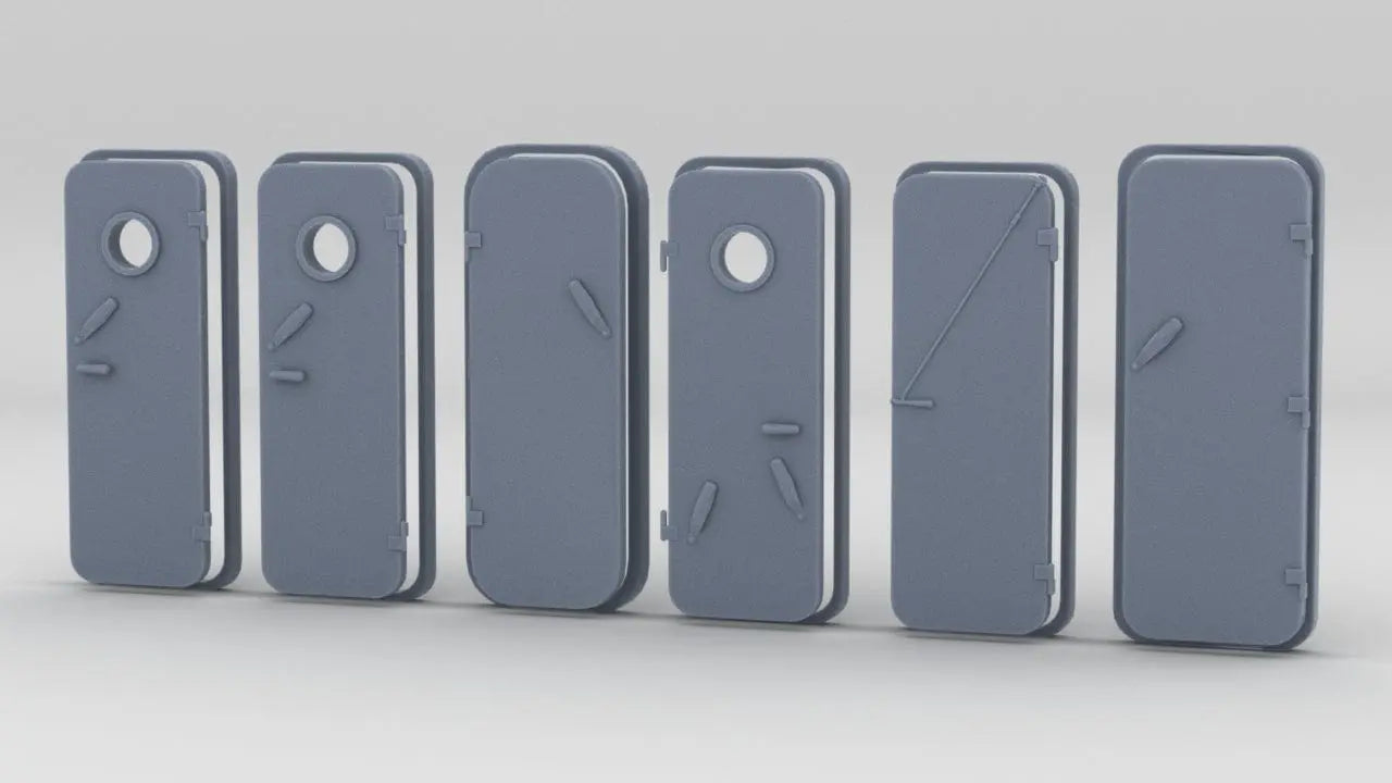 1/64 DKM Watertight Doors (Türen) Set (6pcs) - distefan 3d print