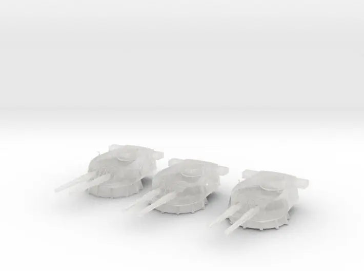 1/700 HMS Exeter 1942 turret set 3pcs - distefan 3d print
