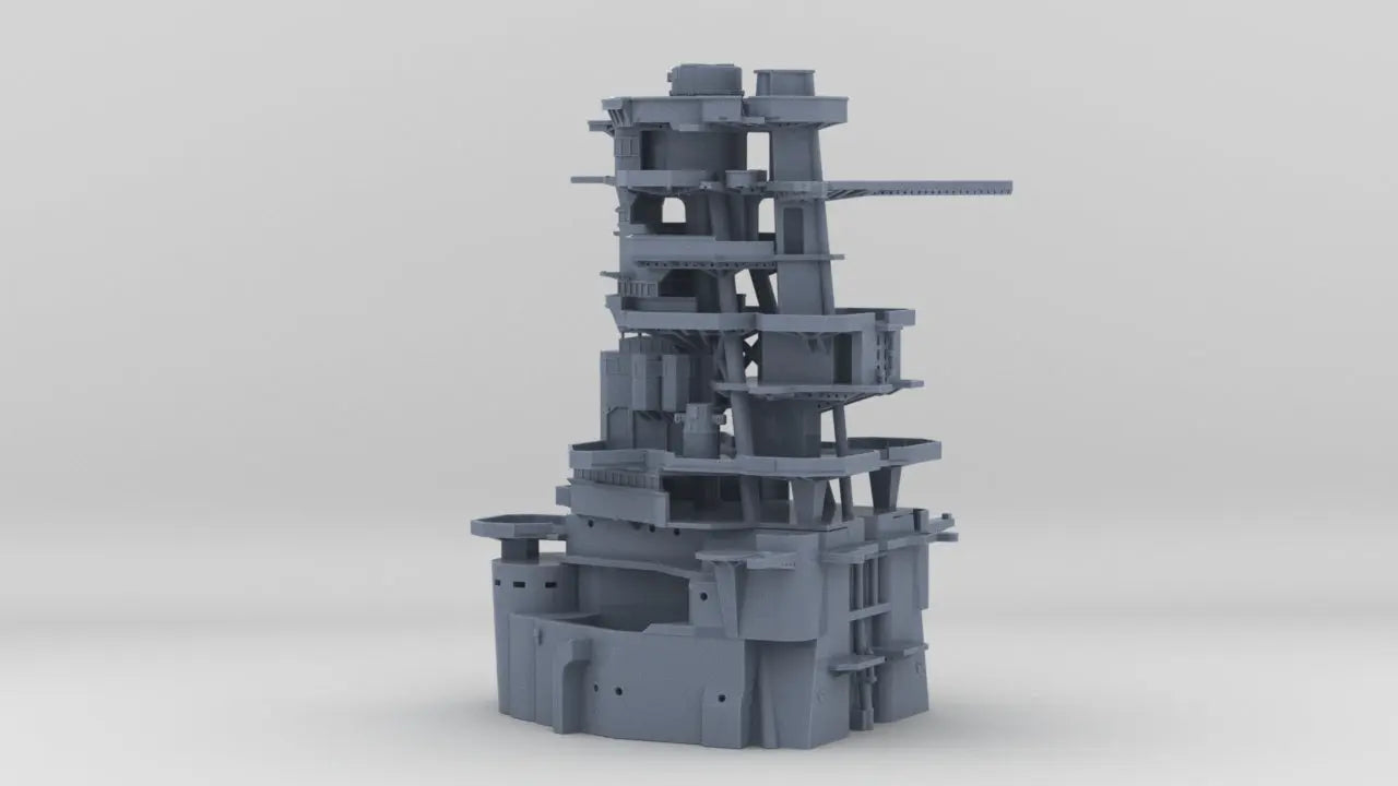 1/700 IJN Ise-Hyuga Bow Superstructure Resin3Dinteractive