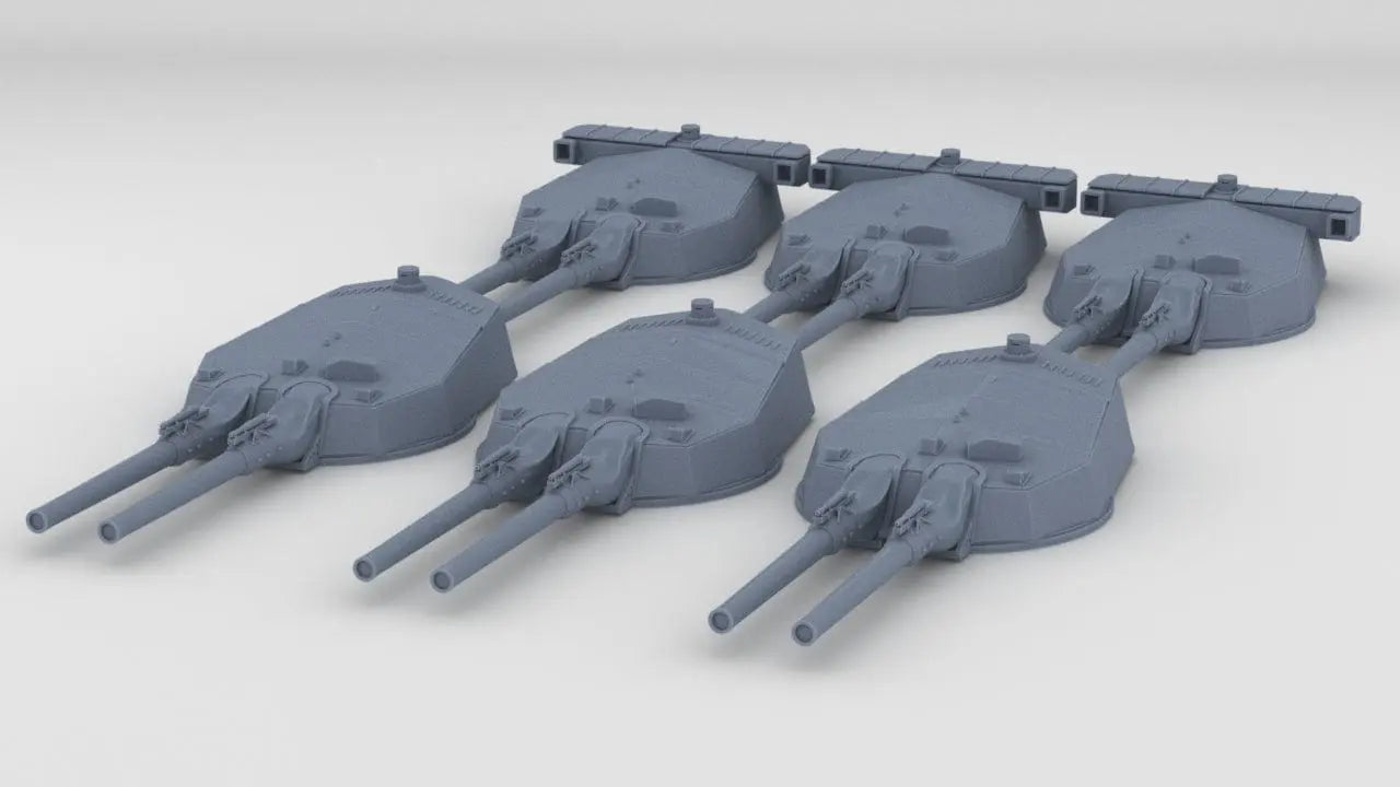 1/700 IJN Vickers 14 inch/45 Naval Gun Set (6pcs) - distefan 3d print