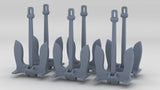 1/700 USN Anchor (30.000 lbs.) Set (6pcs)
