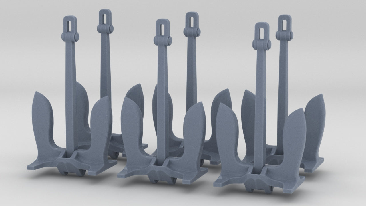 1/700 USN Anchor (30.000 lbs.) Set (6pcs) - distefan 3d print