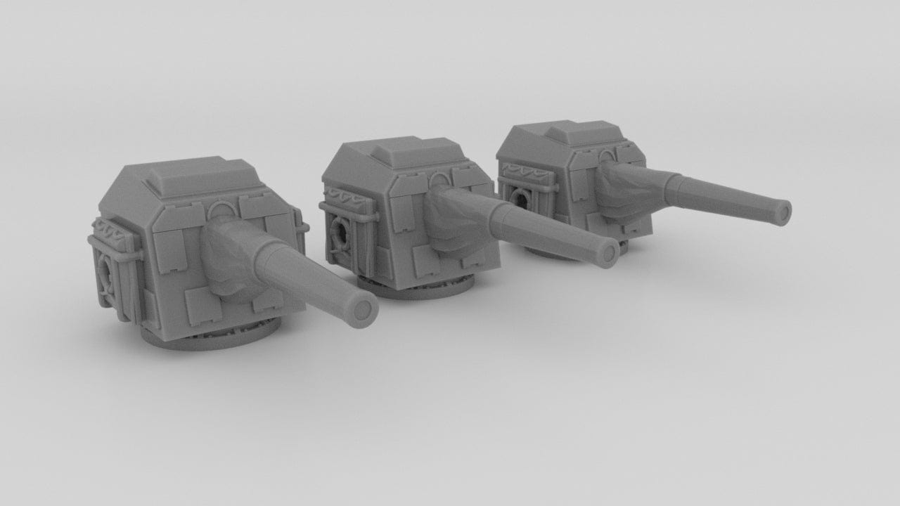 1/700 DKM 15cm 55 (5.9in) TBts KC/36 Turret Set 3pcs - distefan 3d print