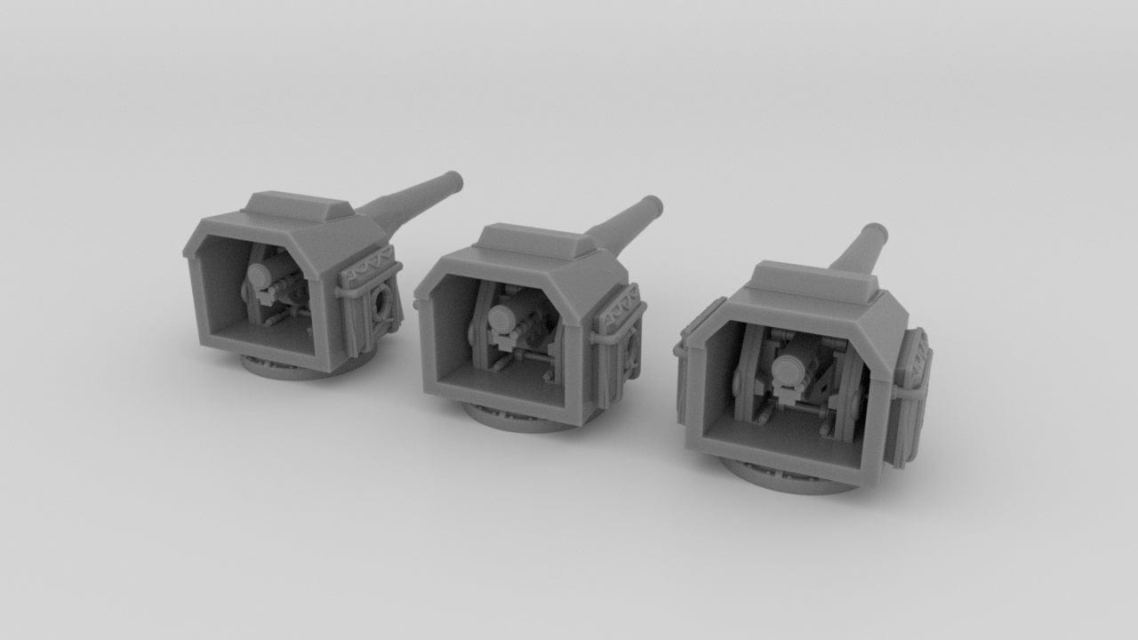 1/700 DKM 15cm 55 (5.9in) TBts KC/36 Turret Set 3pcs - distefan 3d print