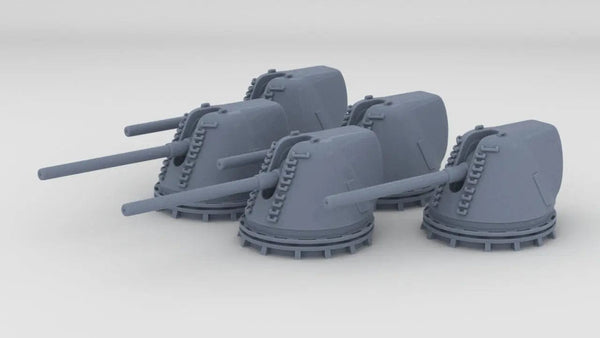 1/700 USN 8-inch 55 Mark 71 Cal. Deck Gun Set (5pcs) - distefan 3d print