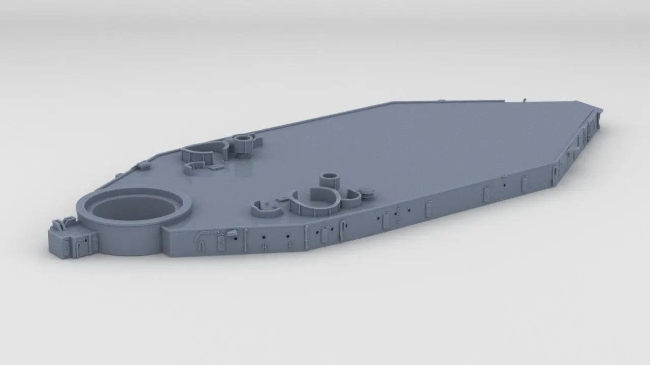 1/700 USS BB59 Superstructure Level 1 - distefan 3d print