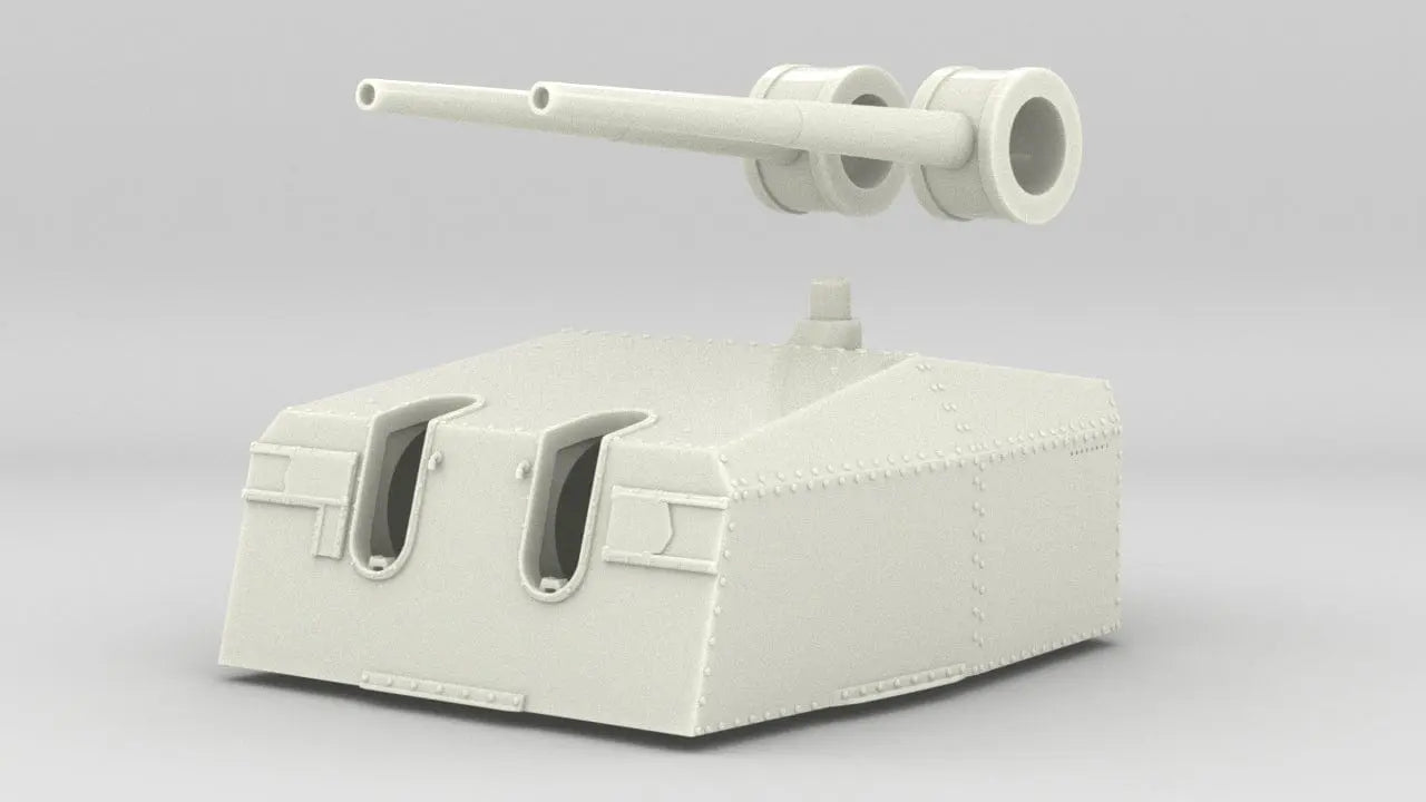 1/72 DKM 15cm/55 (5.9inch) SK C/28 Twin Mount - distefan 3d print