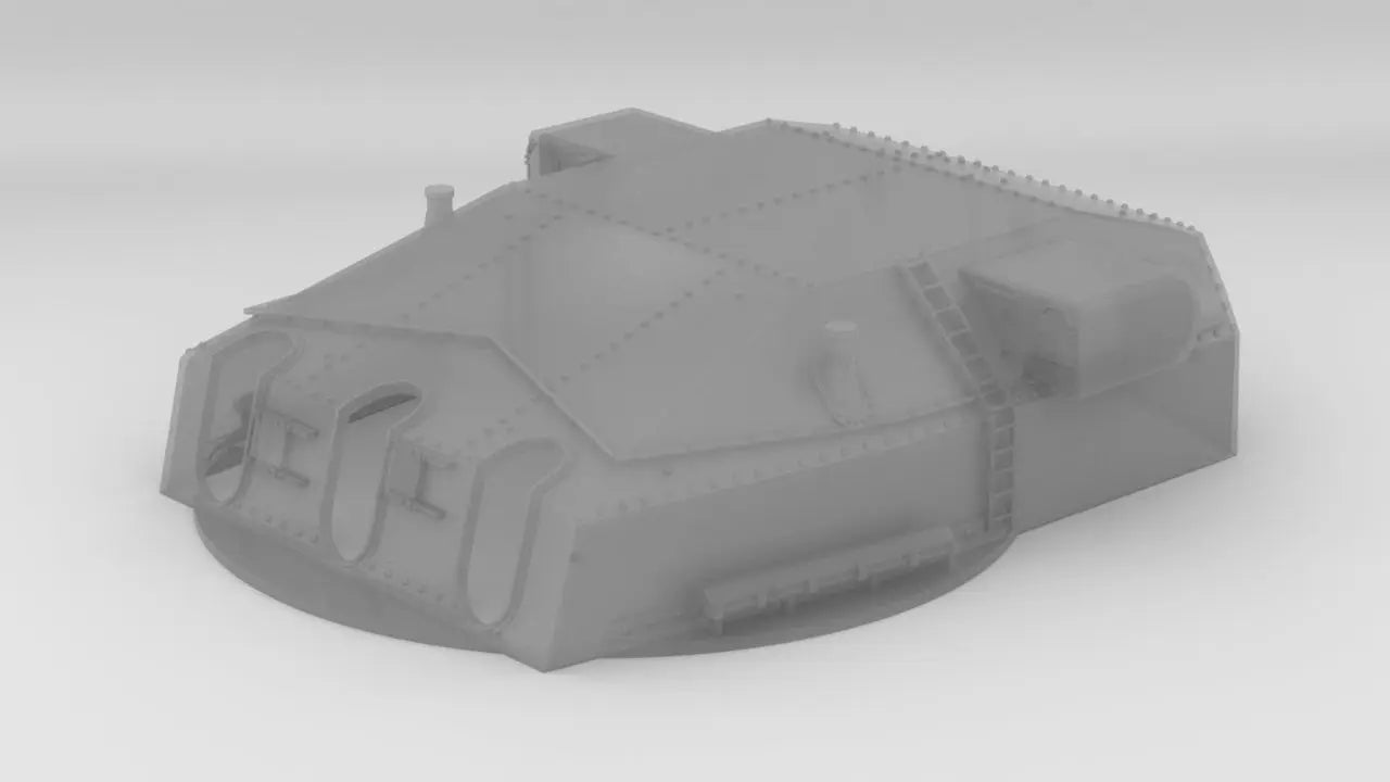 1/72 DKM 28cm SK C/34 Naval Turret Mount "Caesar" v2 - distefan 3d print
