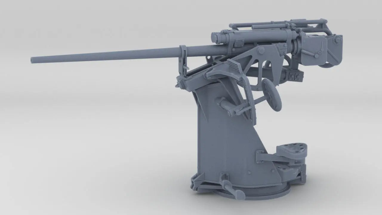 1/72 DKM 3.7 cm/L83 (1.5") SK C/30 Single Gun Resin3Dinteractive