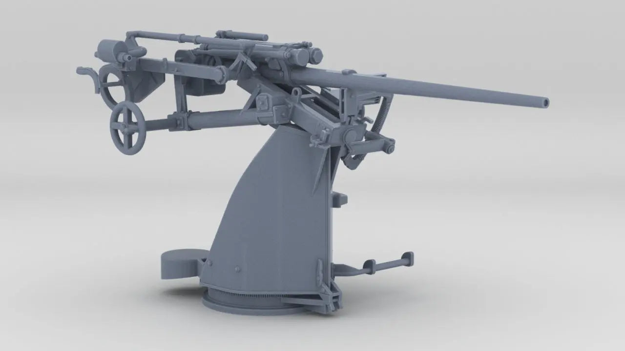 1/72 DKM 3.7 cm/L83 (1.5") SK C/30 Single Gun Resin3Dinteractive