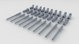 1/72 DKM Bismarck Barrels w/ Bags for 38cm Turrets Set