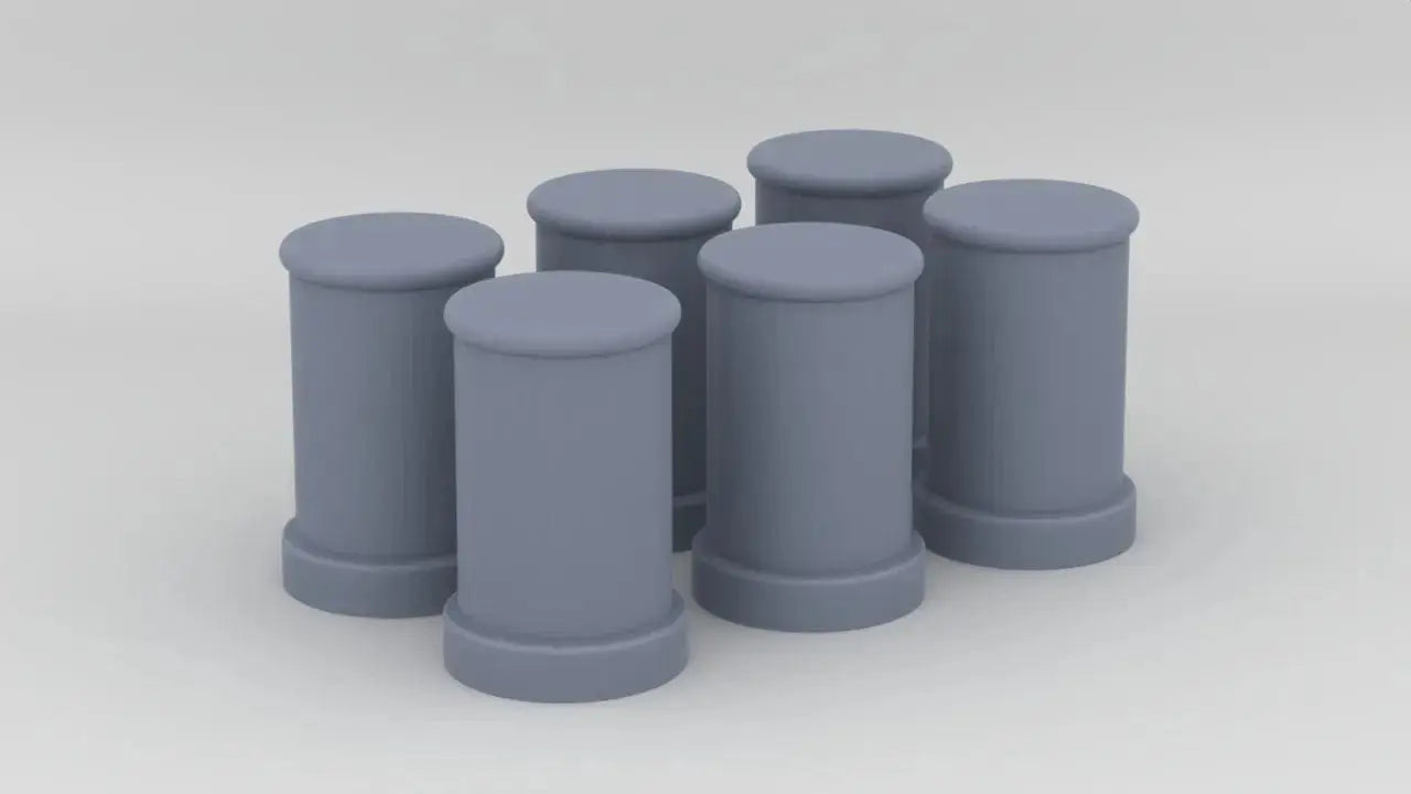 1/72 DKM Bismarck Large Bollards Set (6pcs) - distefan 3d print