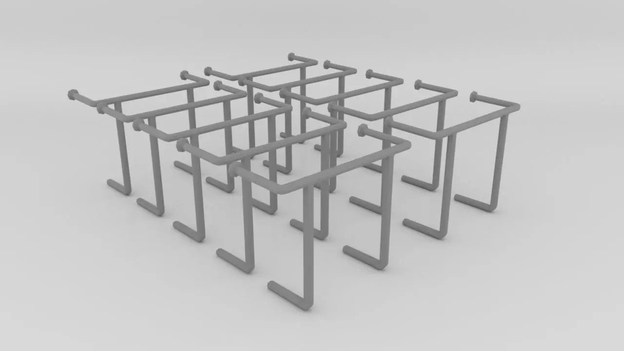 1/72 DKM Narvik Twin Life Raft Brackets (Set of 10) (Distefan 3D Print)