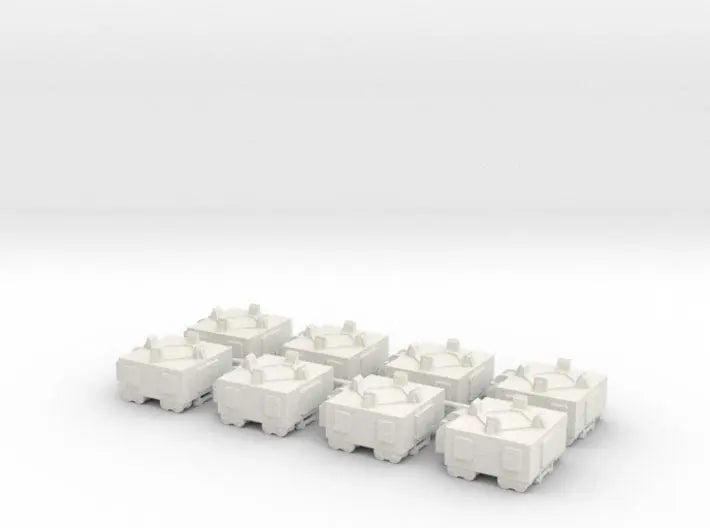 1/72 DKM Narvik Klasse Z37 Naval Mine Cart Set 8pc 3d printed