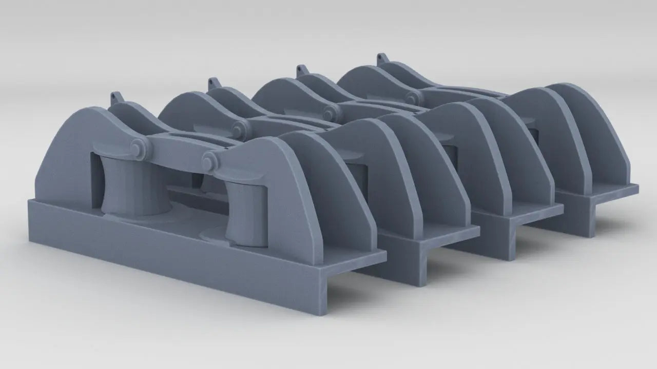 1/72 DKM Side Big Roller Towing Fairlead Set (4pcs) Resin3Dinteractive
