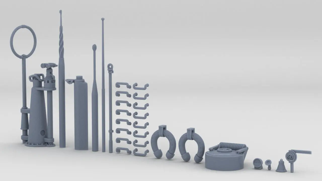 1/72 DKM U-Boot II/D Conning Tower Details Set Resin3Dinteractive