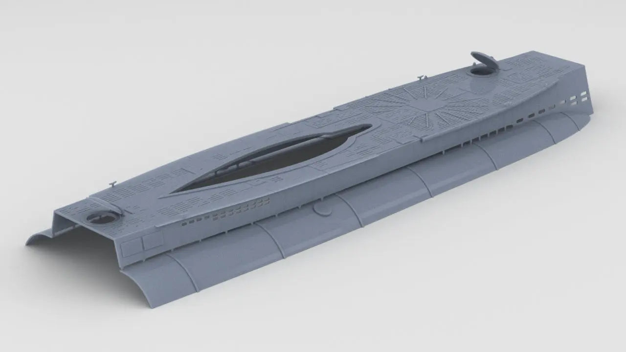 1/72 DKM U-Boot VII/C Hull Upper Deck Waterline Resin3Dinteractive