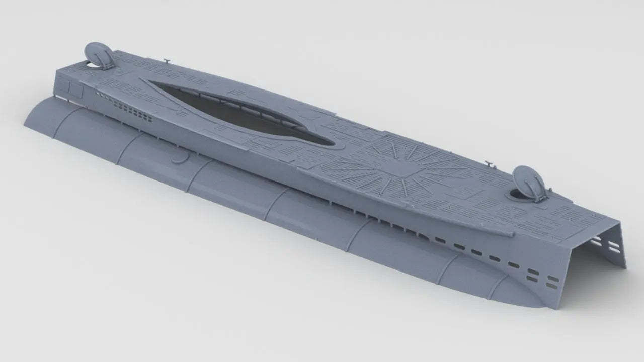 1/72 DKM U-Boot VII/C Hull Upper Deck Waterline Resin3Dinteractive