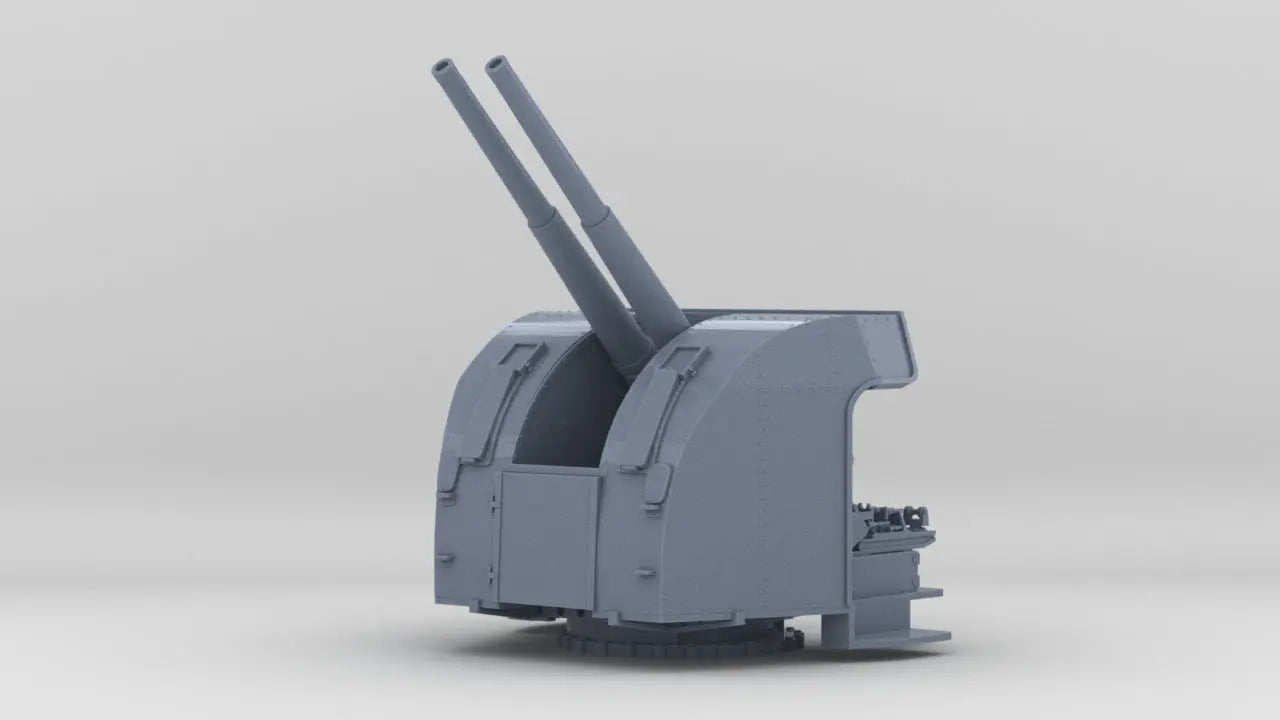 1/72 HMS Exeter QF 4-inch Naval Gun Elevated Resin3Dinteractive