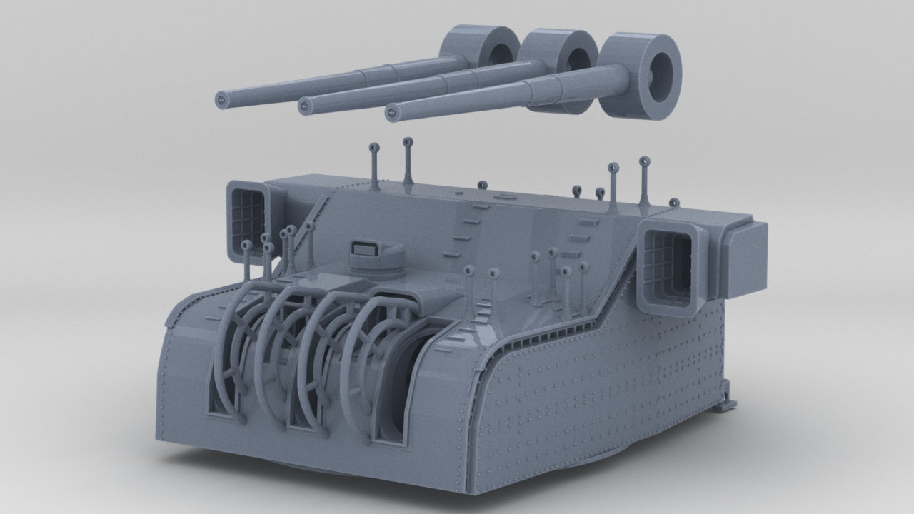 1/72 IJN 15.5cm/60 3rd Year Type Naval Gun - distefan 3d print