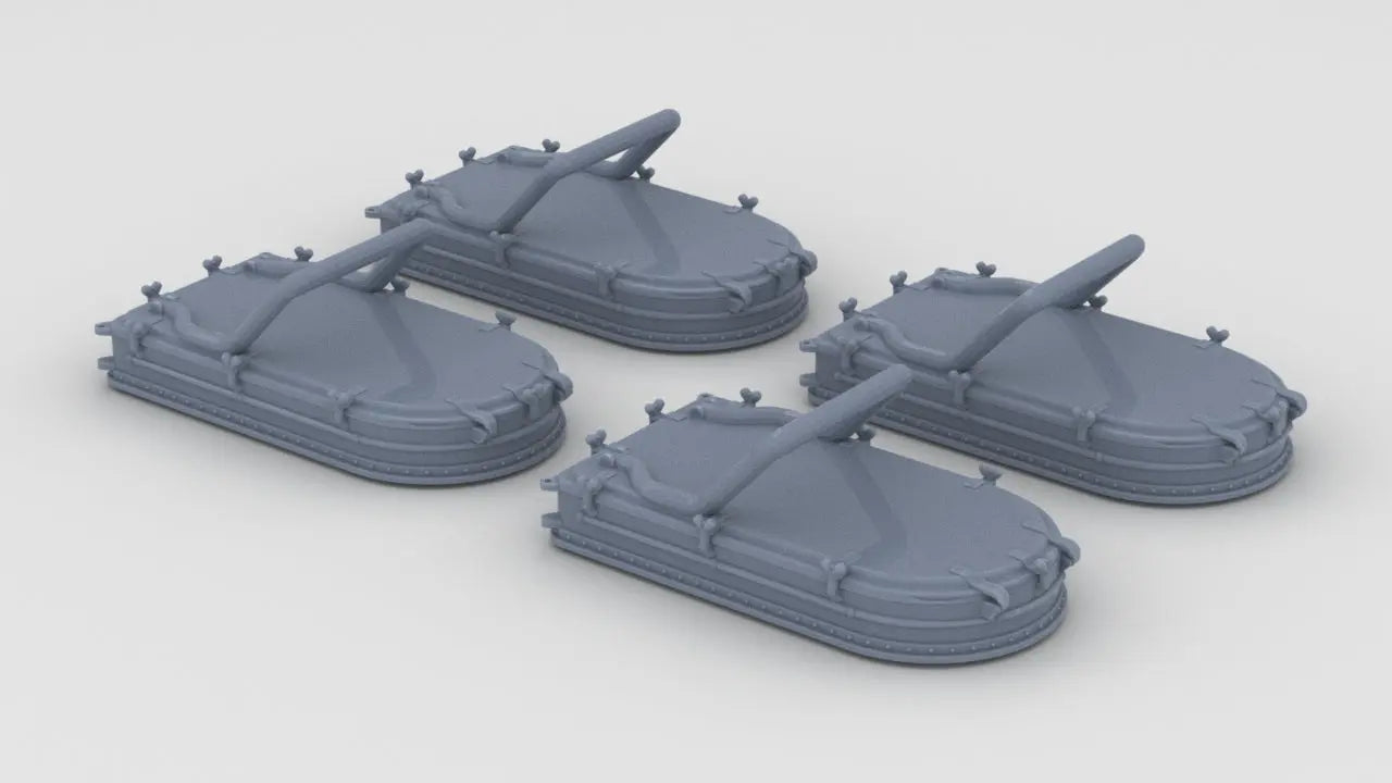 1/72 IJN Deck Hatch - Type Used on Forward Deck Set (4pcs) Protosoon